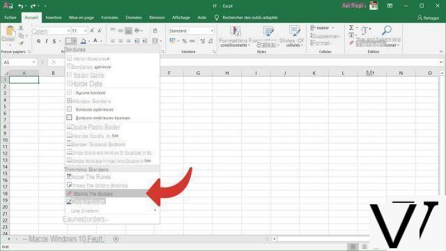 How to draw borders in Excel?