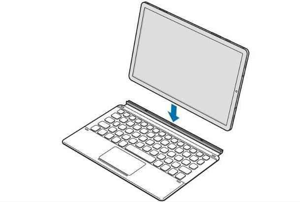 How to connect the keyboard to the tablet