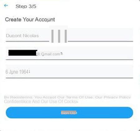 Twitter registration: the right settings