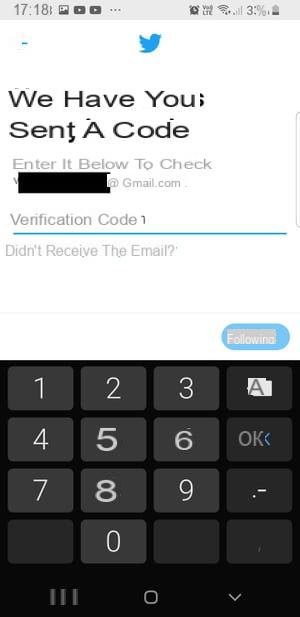 Twitter registration: the right settings