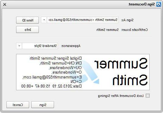 Insira a assinatura digital certificada no arquivo PDF -