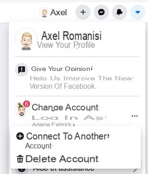 Cambiar cuenta de Facebook: cambiar sin cerrar sesión