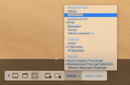 Mac screenshot: keyboard shortcut, macOS utility