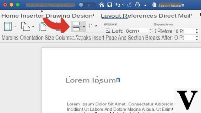 Como fazer uma quebra de página em um documento do Word?