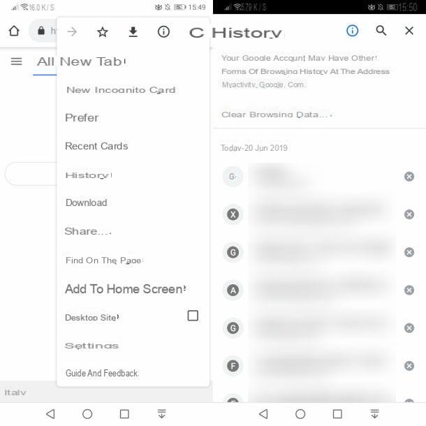 How to see Chrome history