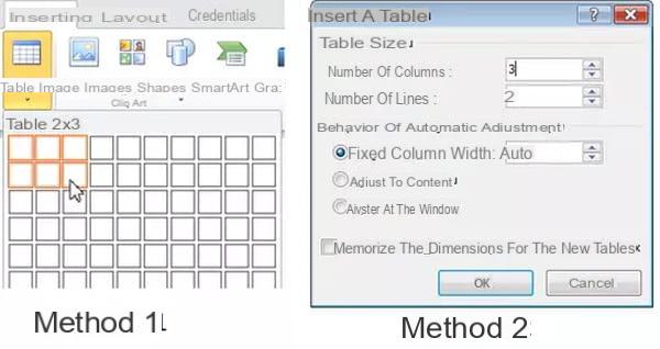 Word tables: create, modify, enlarge, delete ...