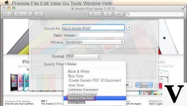 Comprimere PDF su Mac OS X   –