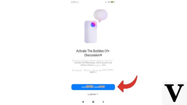 Como ativar bolhas de bate-papo no Messenger?
