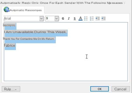 Resposta automática do Outlook: crie uma mensagem de ausência