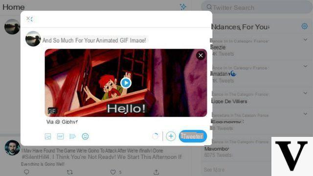 Como postar uma imagem GIF animada no Twitter?