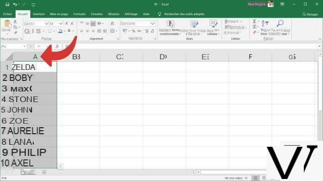 How to sort data in column or row in Excel?