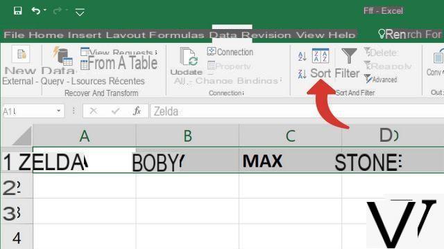 How to sort data in column or row in Excel?