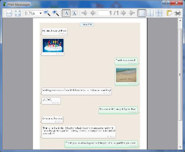 Print Whatsapp Android Chat -