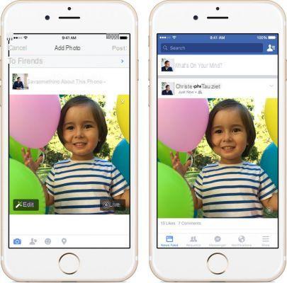 Facebook lança vídeo de perfil e testa Live Photos