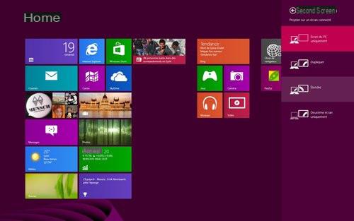 Windows 8 - manage dual screen display