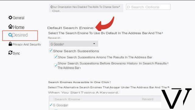 ¿Cómo cambiar el motor de búsqueda en Firefox?