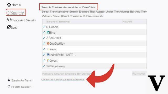 ¿Cómo cambiar el motor de búsqueda en Firefox?