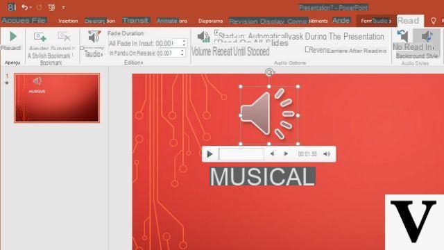 Como reproduzir música no slide do PowerPoint?