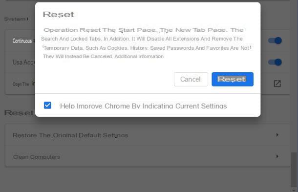 How to reset Chrome