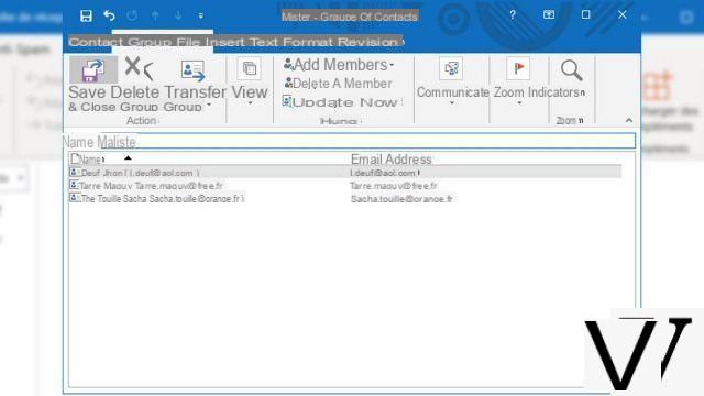 How to create a mailing list in Outlook?