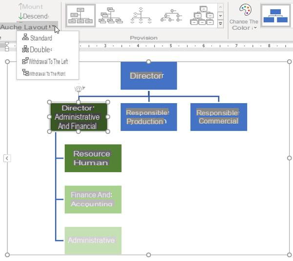 Make an organization chart with Word