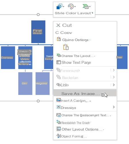 Faça um organograma com o Word