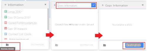 How to copy folders to Google Drive