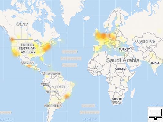 Corte de Facebook: acceso continuo o dificultades de conexión