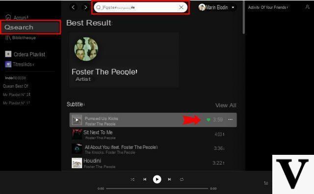 How to bookmark a song, artist or playlist on Spotify?