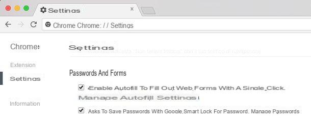 How to store passwords on Google Chrome