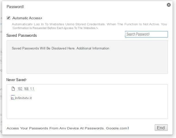 How to store passwords on Google Chrome