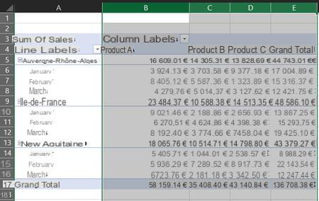 Excel pivot table: example, create, update ...