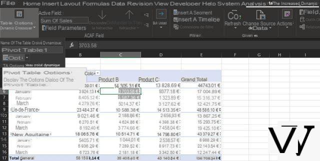 Tabela dinâmica do Excel: exemplo, criar, atualizar ...