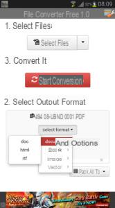 Convertir PDF sur Android -