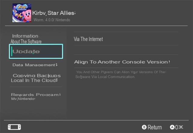 Como atualizar jogos Nintendo Switch