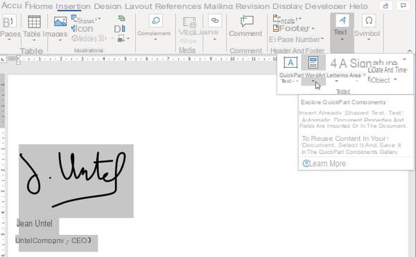 Word electronic signature: how to sign a document