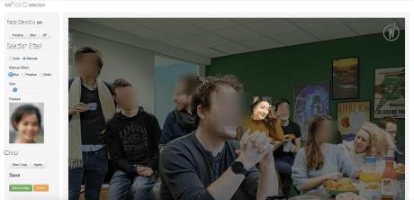 How to easily blur faces in a crowd photo on computer and smartphone