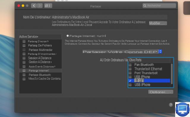 How to share the internet connection of a Mac?