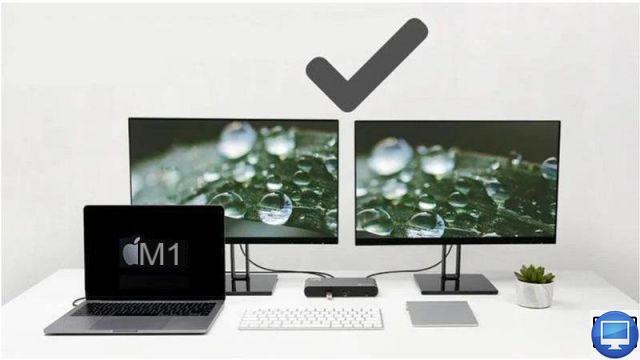 Como conecto vários monitores externos a um MacBook Silicon?