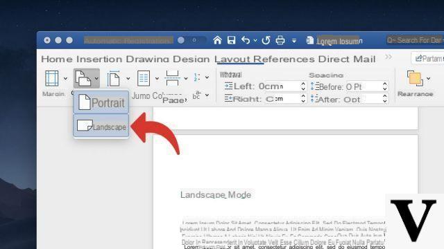 How to switch one or more pages of a Word document to landscape mode?