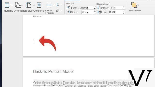 ¿Cómo cambiar una o más páginas de un documento de Word al modo horizontal?