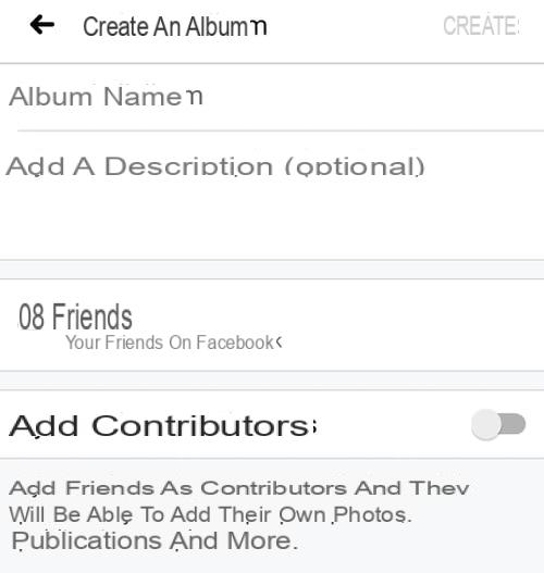 Create a photo album on your Facebook profile