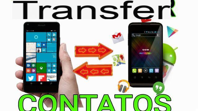 Transferir contactos de Windows Phone a Android -