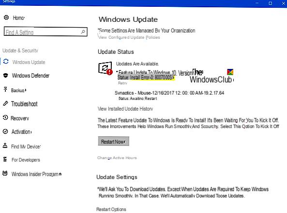 Comment corriger l'erreur 0x80070005 Windows Update -