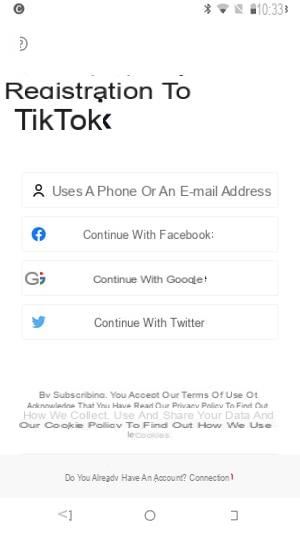 Cuenta TikTok: registro, conexión, personalización
