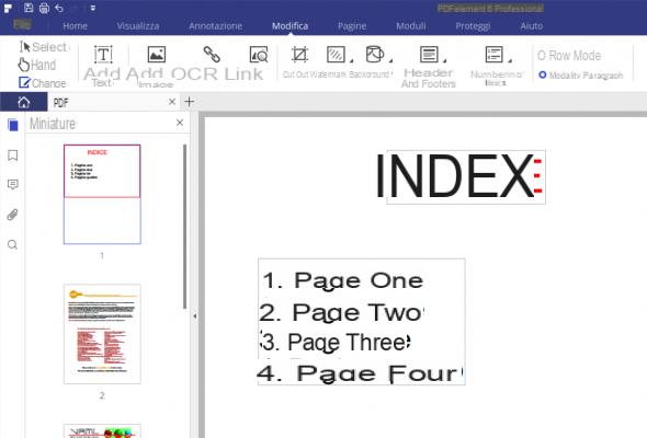 Add a clickable index to a PDF -