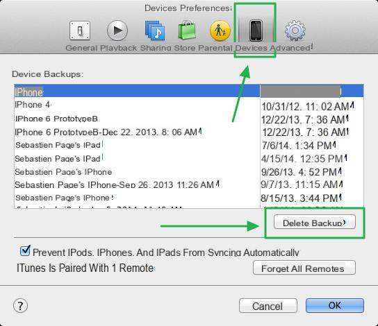 Permanently Delete Old iPhone Backups | iphonexpertise - Official Site