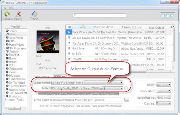 Convertir M4P en MP3 sur Windows et Mac -