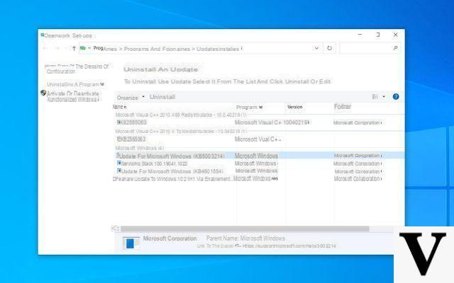 Windows 10: update KB5003214 bugged the taskbar, how to fix the problem