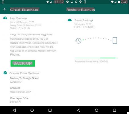 Cómo recuperar la copia de seguridad de Whatsapp -